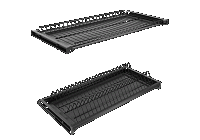 2000187991274 Комплект посудосушителя с рамкой (цвет черный) с регулировкой глубины, решетки металлические с полимерным покрытием (цвет Черный) 600 - фото